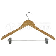 Вешалка 1 шт Плечики деревянные с клипсами
