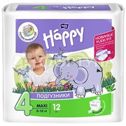 Подгузники Bella Baby Happy 12 шт 4 (8-18кг)