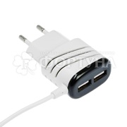Cетевое зарядное устройство Luazon 2 USB, micro USB