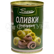 Оливки Барко 280 мл с анчоусом