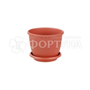 Горшок для цветов 2,2 л Афина коричневый с поддоном