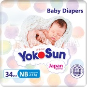 Подгузники Yokosun 34 шт NB (2-5кг)