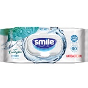 Салфетки влажные Smile W 60 шт Антибактериальные с эвкалиптом с клапаном