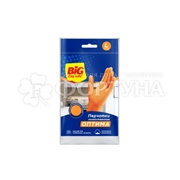 Перчатки BIG CITY 1 пара Оптима латексные оранжевые размер L