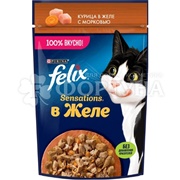 Корм для животных Felix 75 г с курицей и морковью в желе