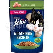 Корм для животных Felix 75 г с кроликом в желе