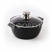 Кастрюля 2 л Гранит black с крышкой