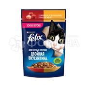 Корм для животных Felix 75 г говядина и птица в желе