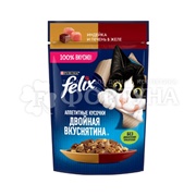 Корм для животных Felix 75 г с индейкой и печенью в желе