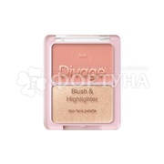 Палетка Divage для лица Blush&Highlighter 01