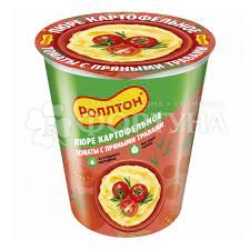 Пюре картофельное Роллтон 55 г томаты с пряными травами , термостакан