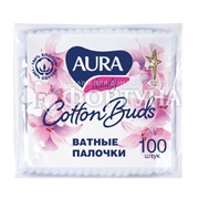 Ватные палочки AURA 100 шт пакет