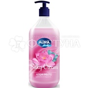 Жидкое крем-мыло AURA 1000 мл Шелк и Лотос