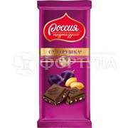 Шоколад Россия щедрая душа 82 г Сударушка с изюмом и арахисом