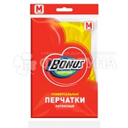 Перчатки BONUS 1 пара латексные универсальные размер М