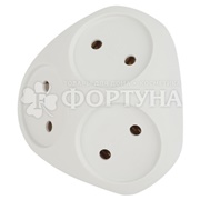 Разветвитель Эра сетевой 3 гнезда без заземления SPx-3-W