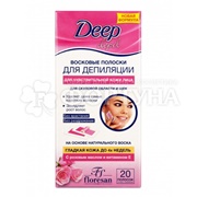Восковые полоски Floresan 20 шт для лица с розой