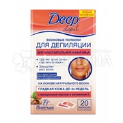Восковые полоски Floresan 20 шт для лица с миндалем