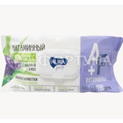 Салфетки влажные AURA Family 180 шт Антибак клапан