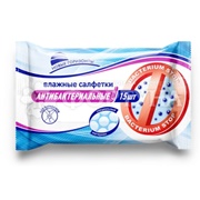 Салфетки влажные Новые горизонты 15 шт Антибактерильные