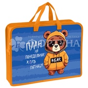 Папка Мульти-пульти Мишка с ручками на молнии