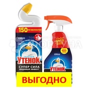 Чистящее средство Туалетный утенок 900 мл Видимый Эффект+триггер 520мл Антиналет и ржавчина