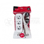 Удлинитель Fibonacci 3 м 3 гнезда 16А с заземлением