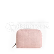 Косметичка мягкая на подкладке нежно-розовая 13*9см