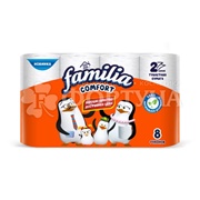 Туалетная бумага Familia Comfort 8 шт 2х-слойная