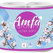 Туалетная бумага AMFA 4 шт 2х-слойная