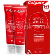 Зубная паста Colgate 75 мл+75 мл Optic White Промо-упаковк
