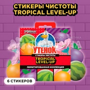 Чистящее средство Туалетный утенок 6 шт Фруктовый стикер чистоты