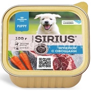 Корм для животных SIRIUS 100 г для щенков с ягненком овощ,рисом