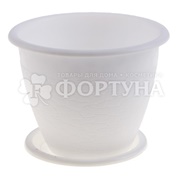 Горшок для цветов 0,8 л ''Розалия'' с поддоном (цвета в ассортименте)