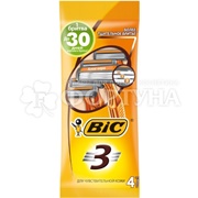 Станки одноразовые BiC 4 шт Для чувствительной кожи 3 лезвия с увлажняющей полоской