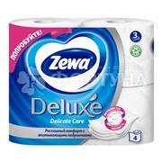 Туалетная бумага Zewa 4 шт Deluxe Белая 3х-слойная