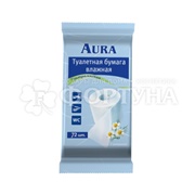 Туалетная бумага AURA 72 шт влажная