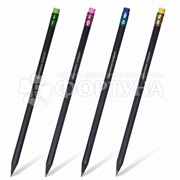 Карандаш чернографитный Brauberg Black Wood НВ ластик,заточеный