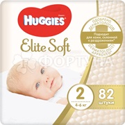 Подгузники Huggies Elite Soft 82 шт 2 (4-6кг)
