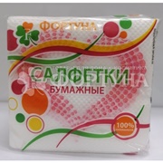 Салфетки бумажные Фортуна 70 шт 1-слойные с декором