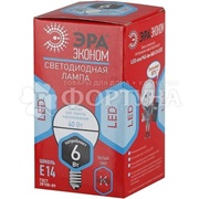Лампа Эра Эко  LED SMD P45-6Вт-840-Е14 светодиодная