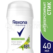 Дезодорант твердый Rexona 40 мл Бамбук и Алое Вера