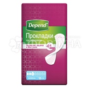 Прокладки Depend 12 шт при недержании женские Normal