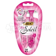 Станки одноразовые BiC 2 шт Miss Soleit 3 лезвия с увлажняющей полоской