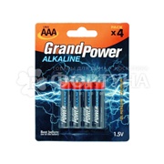 Батарейка GrandPower 4 шт AAA LR3 alkaline