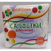 Салфетки бумажные Фортуна 70 шт 1-слойные с рисунком