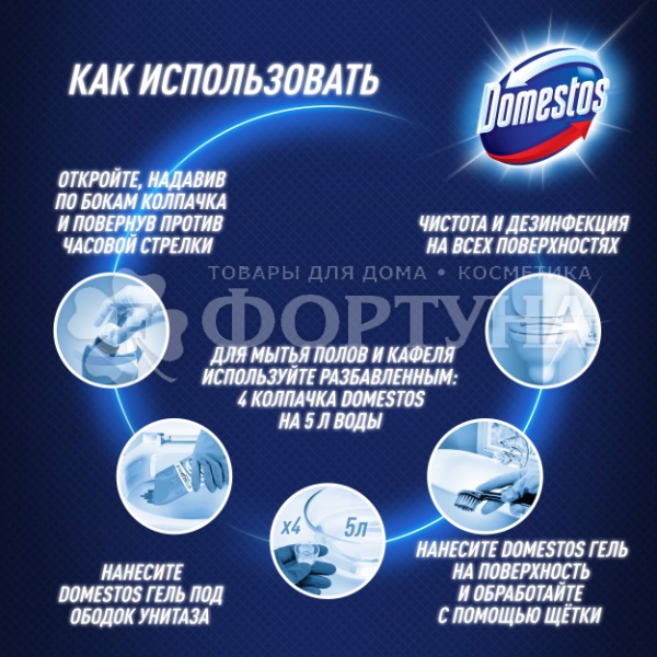 Чистящее средство Domestos 1000 мл Ультра белый