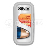 Губка для обуви Silver  Широкая Натуральная придающая блеск