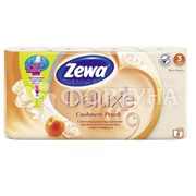 Туалетная бумага Zewa 8 шт Deluxe Персик 3х-слойная