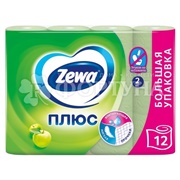 Туалетная бумага Zewa 12 шт Plus яблоко 2х-слойная